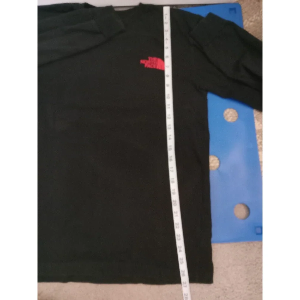 The North Face Long‎ Sleeve Crewneck Never Red Logo Exploring Black Mens Small